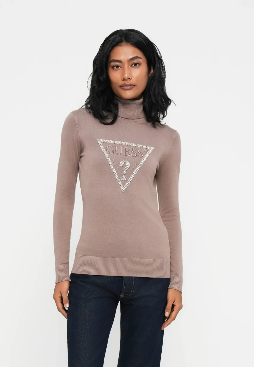 MELANIE TRIANGLE LOGO - Strickpullover - silk taupe