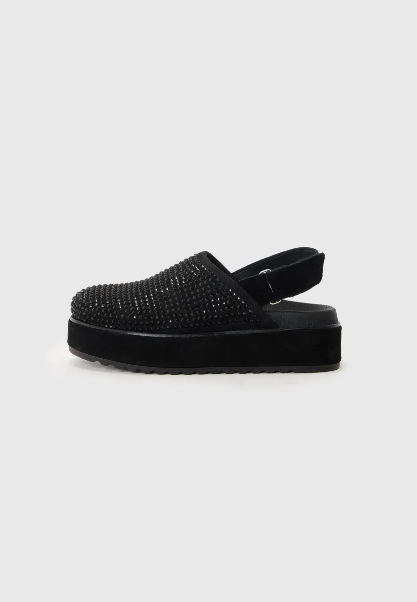 MELLOW - Pantolette flach - black