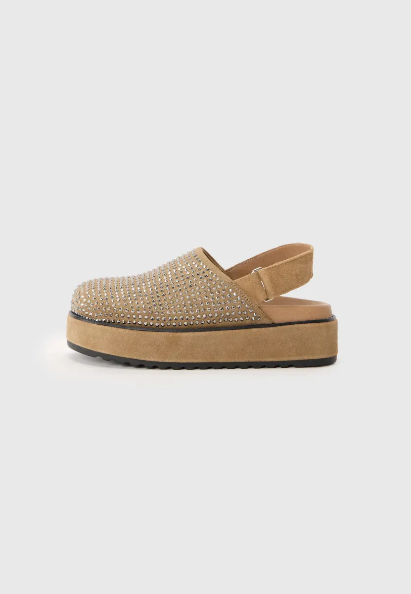MELLOW - Pantolette flach - olive