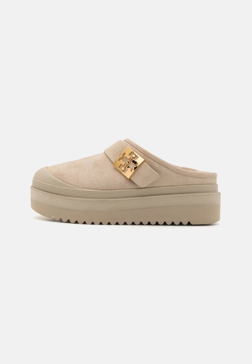 MELLOW PLATFORM MULE - Pantolette flach - calcare/gold