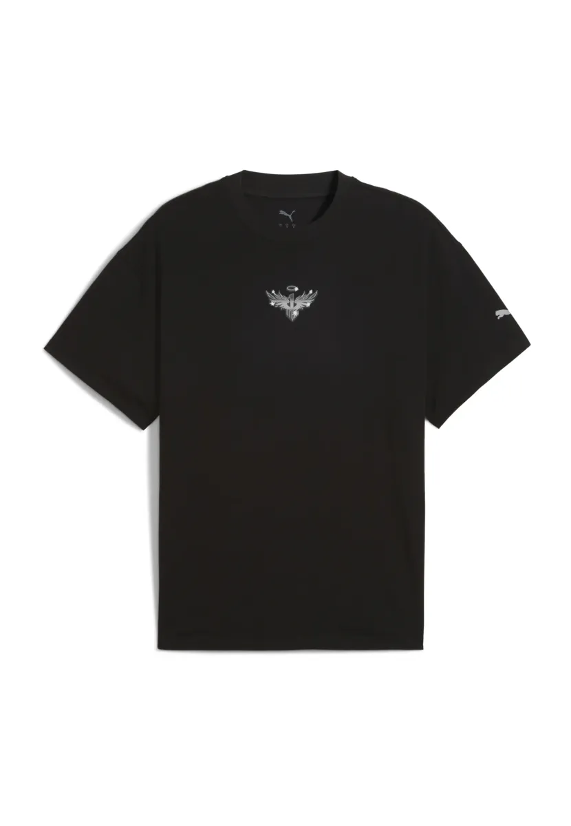 MELO ALWAYZ ON - T-Shirt print - black team silver