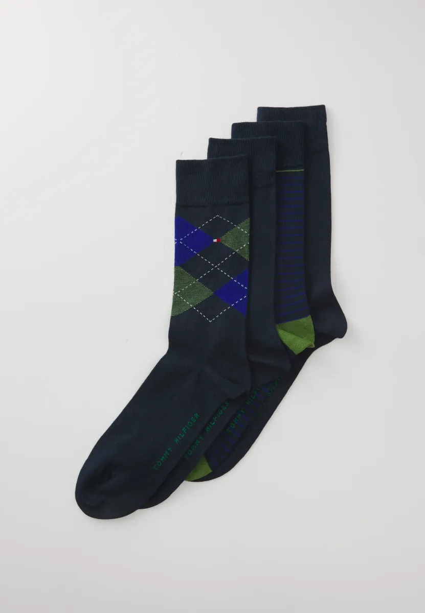 MEN CHECK STRIPE DOT ECOM4 PACK - Socken - blue