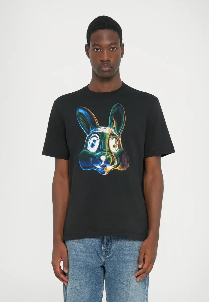 MEN RABBIT - T-Shirt print - black