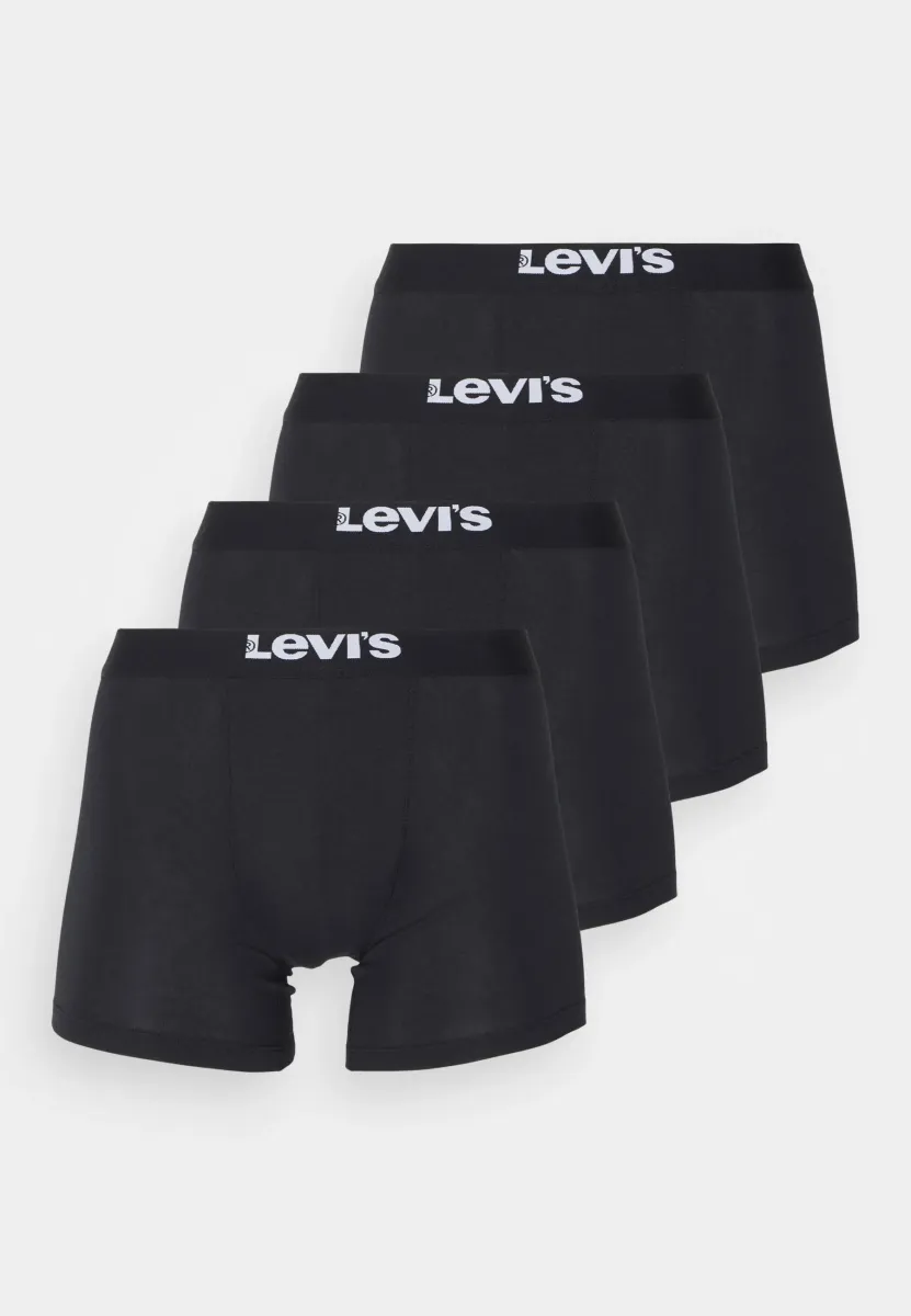 MEN SOLID BASIC BOXER BRIEF 4 PACK - Boxer Briefs - black