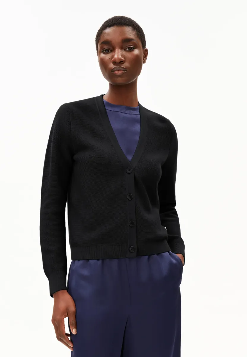 MENAAL LINKS - Strickjacke - black
