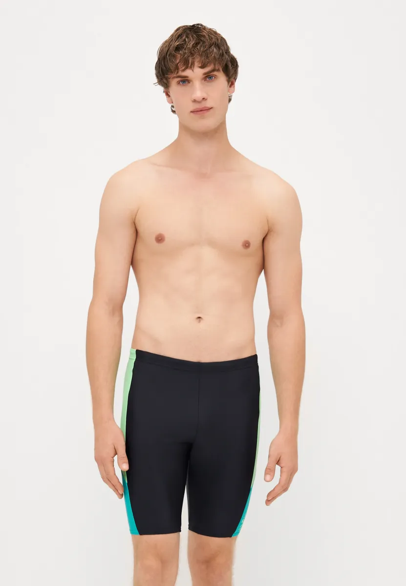 MENS DIVE JAMMER - Badehose Pants - black/turquoise gem