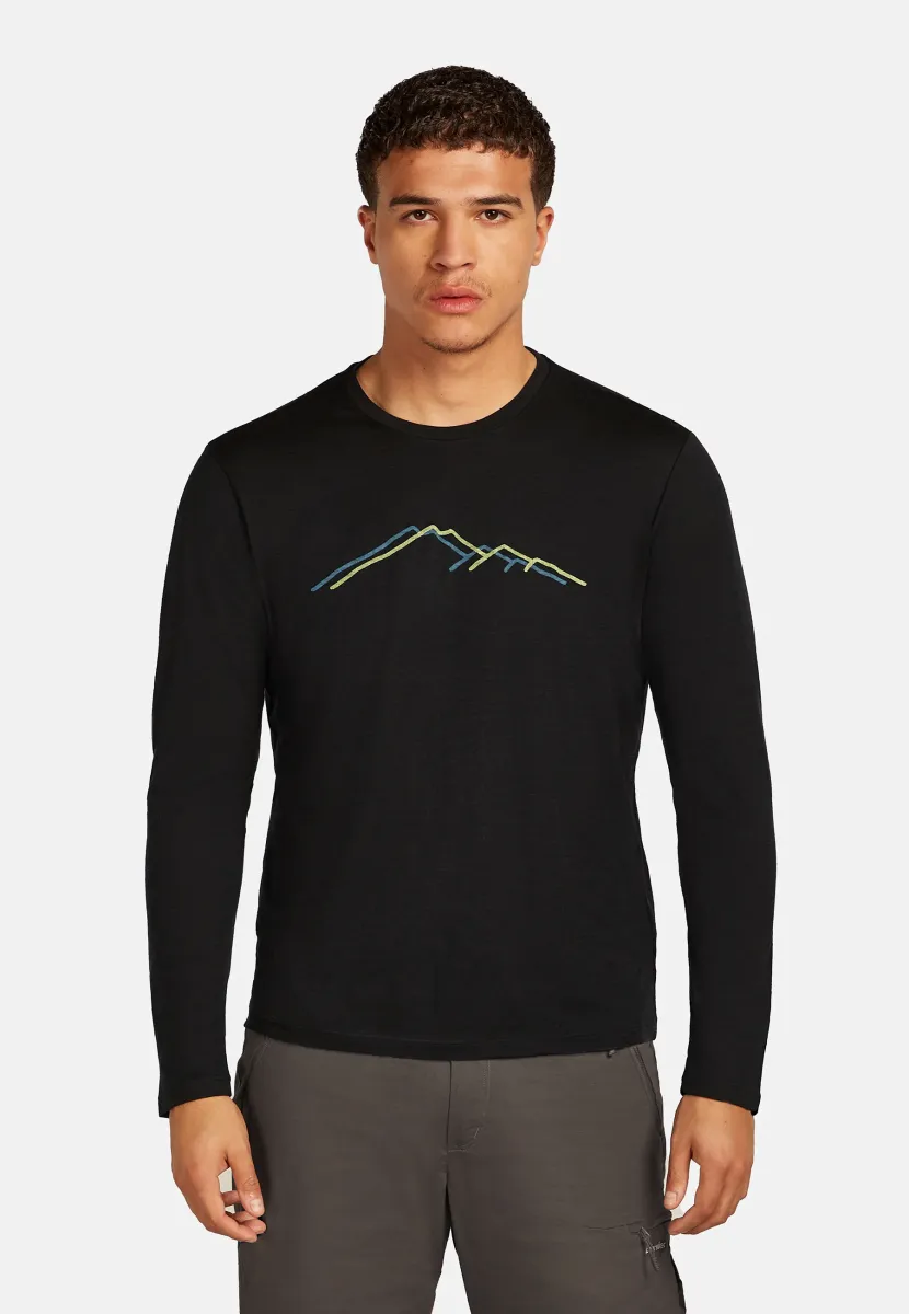 MER 150 LS RAIN RIDGE - Langarmshirt - black