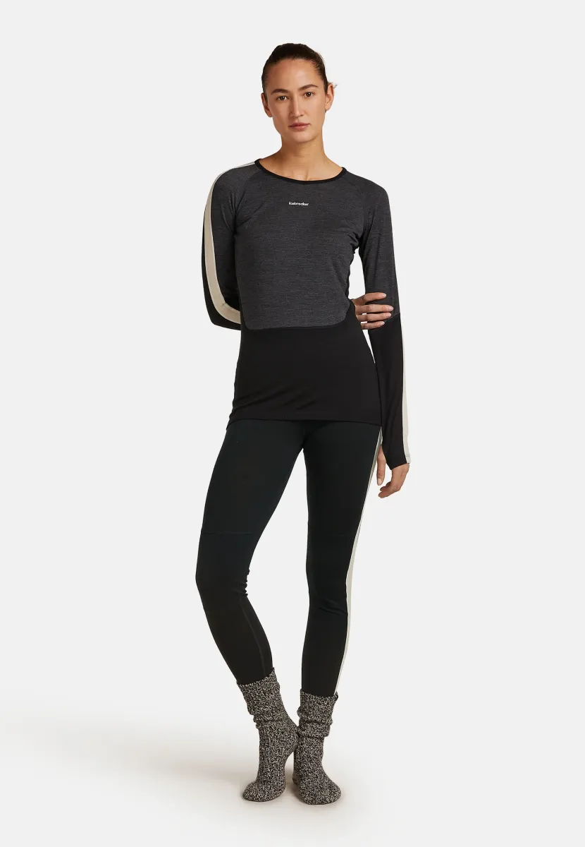 MER 200 LS CREWE - Langarmshirt - black jet hthr undyed cb
