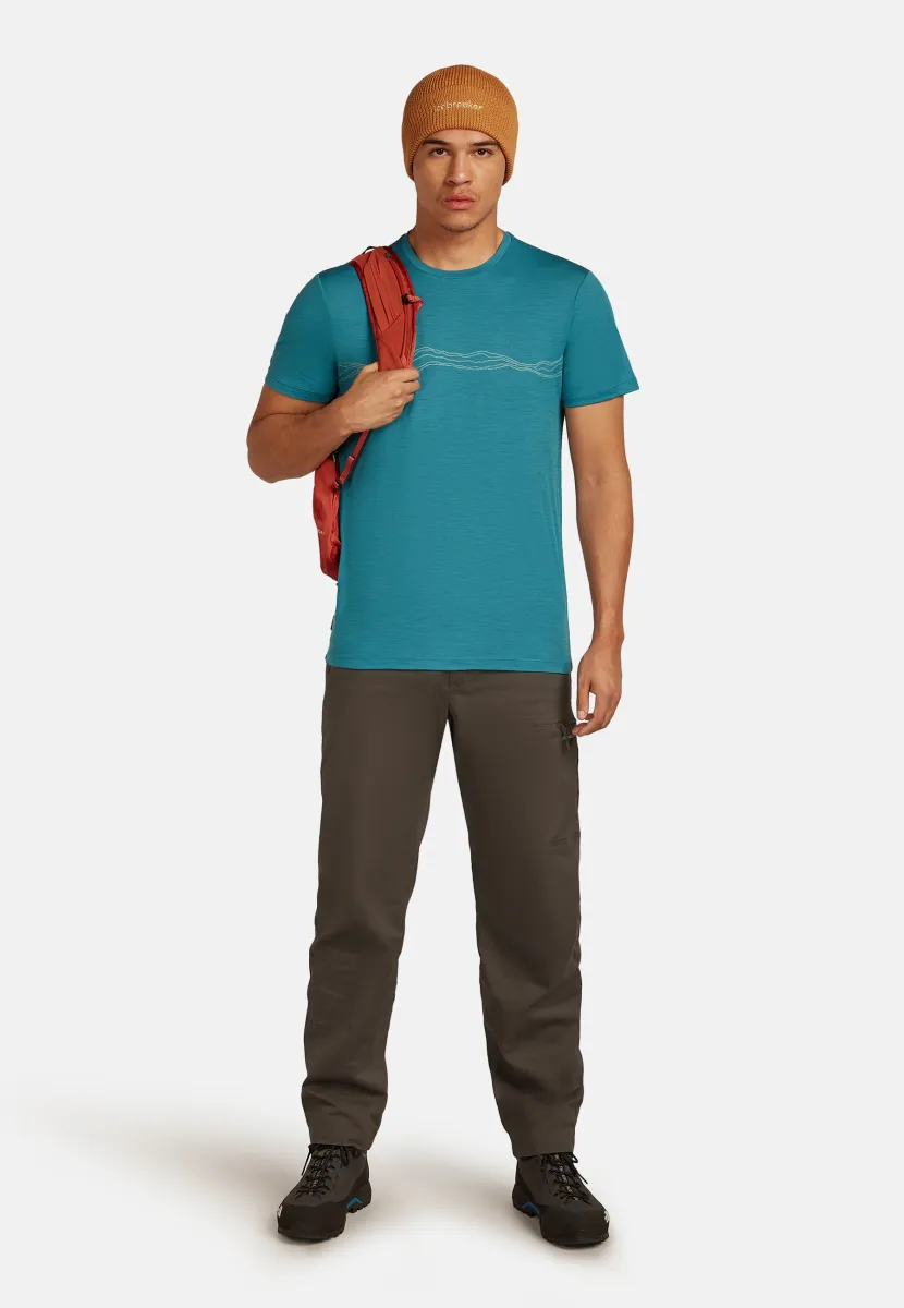 MER TECHLITE SS MOUNTA PULSE - T-Shirt print - topaz