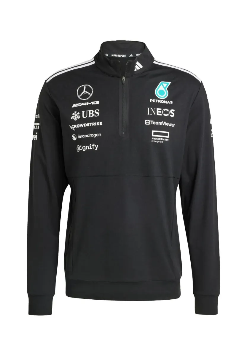 MERCEDES - AMG PETRONAS FORMULA ONE TEAM 1/4 ZIP MEN 2.0 - Langarmshirt - black   white
