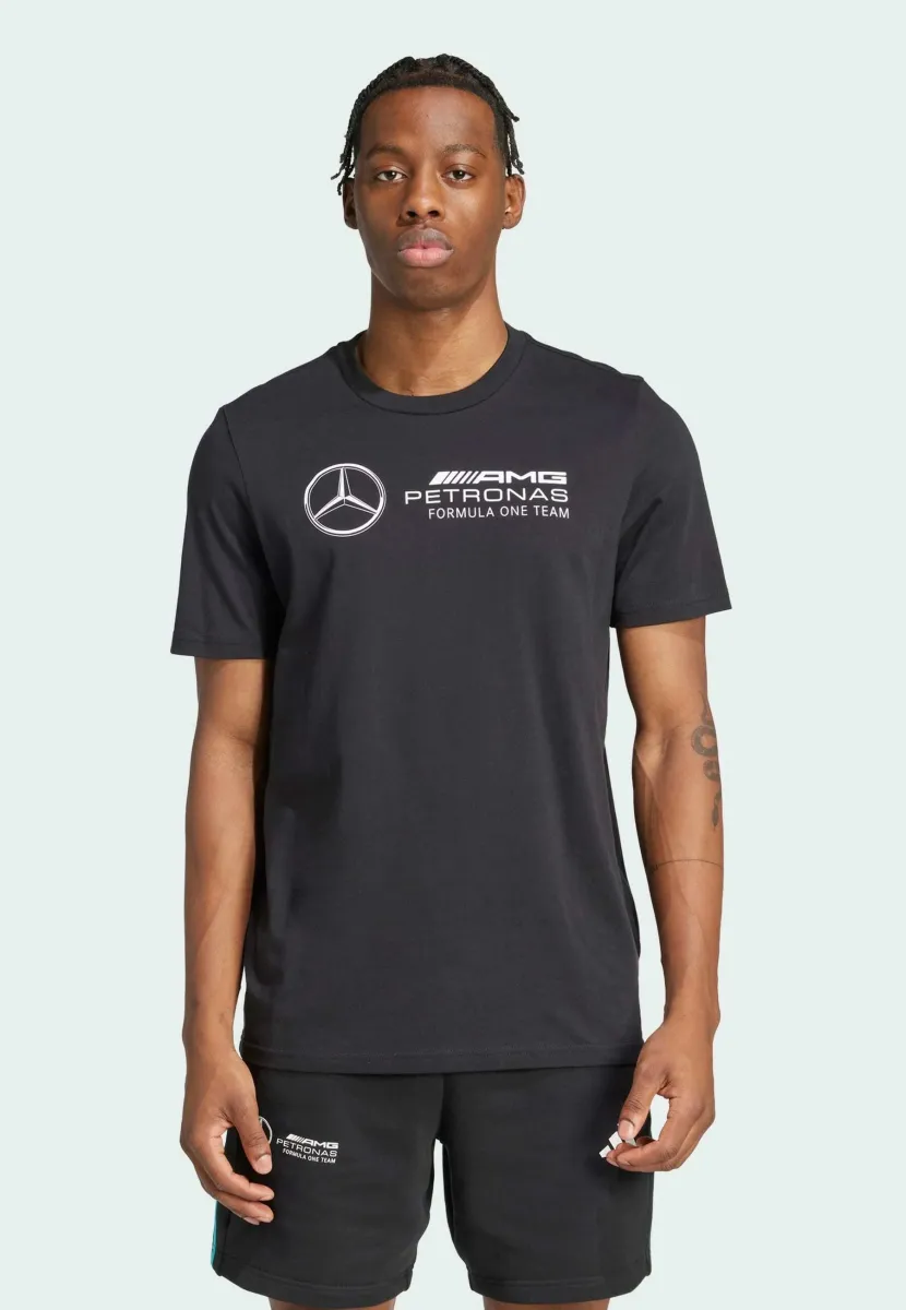 MERCEDES - AMG PETRONAS FORMULA ONE TEAM DNA GRAPHIC MEN - T-Shirt print - black   white