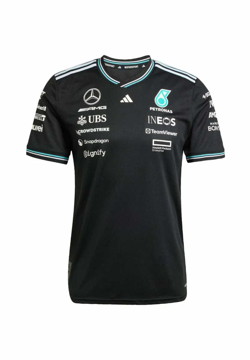 MERCEDES - AMG PETRONAS FORMULA ONE TEAM DRIVER AUTHENTIC BLACK MEN - T-Shirt print - black   white