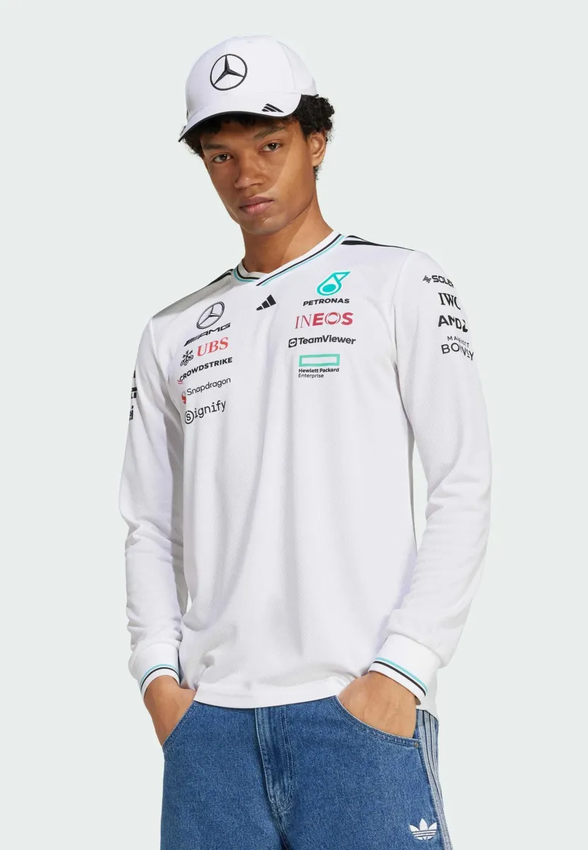 MERCEDES - AMG PETRONAS FORMULA ONE TEAM DRIVER AUTHENTIC LONG SLEEVE - Langarmshirt - white   black