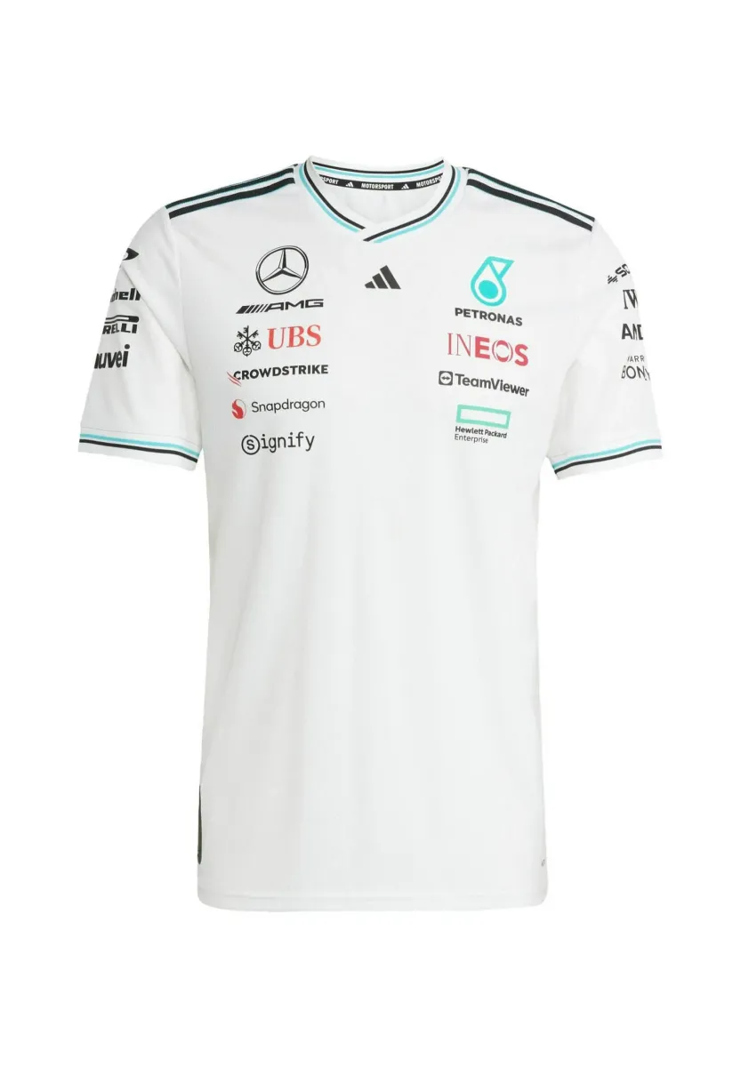 MERCEDES - AMG PETRONAS FORMULA ONE TEAM DRIVER AUTHENTIC WHITE MEN - T-Shirt print - white   black