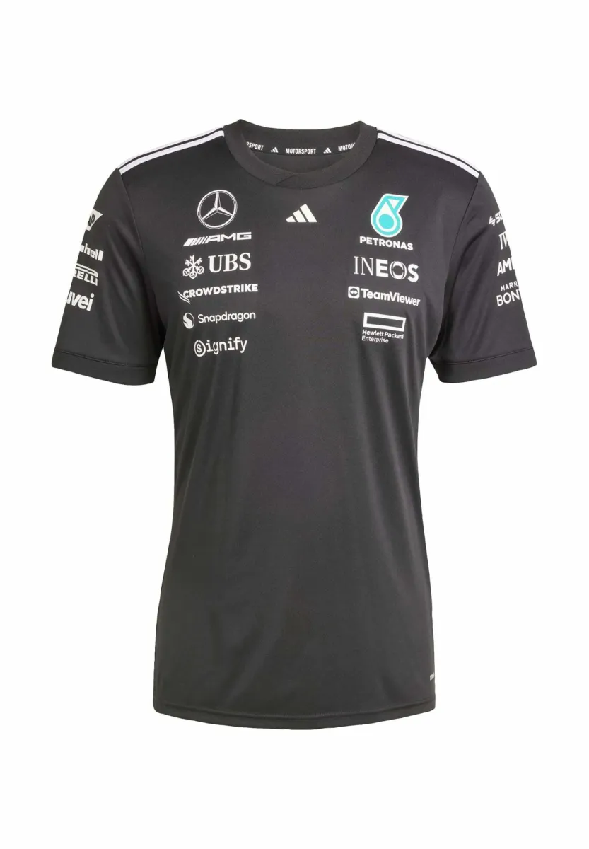 MERCEDES - AMG PETRONAS FORMULA ONE TEAM DRIVER BLACK MEN - T-Shirt print - black   white