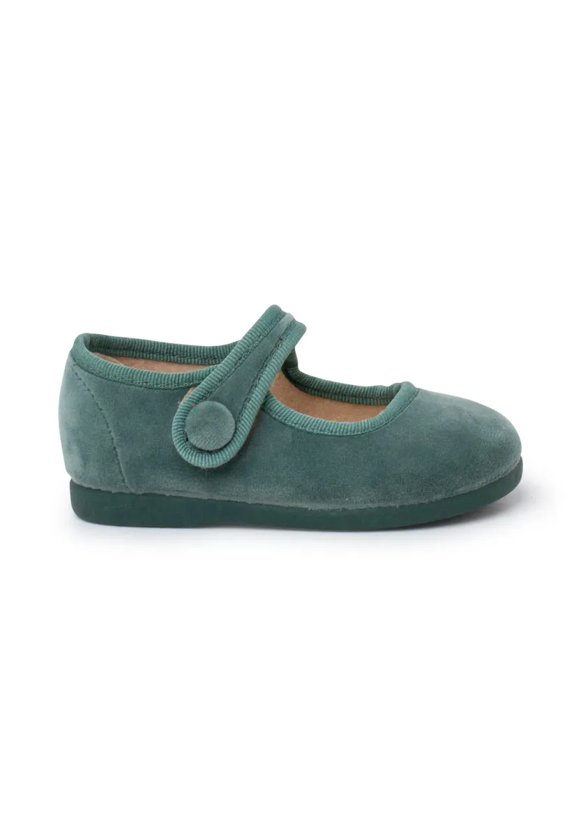 MERCEDITAS TIRA ADHERENTE BOTÓN - Lauflernschuh - verde agua