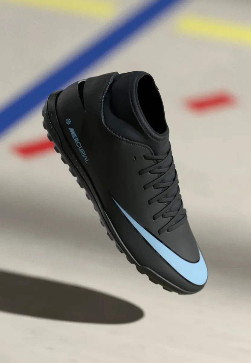 MERCURIAL SUPERFLY 10 CLUB TF - Rasen-Fußballschuhe - black/ice blue