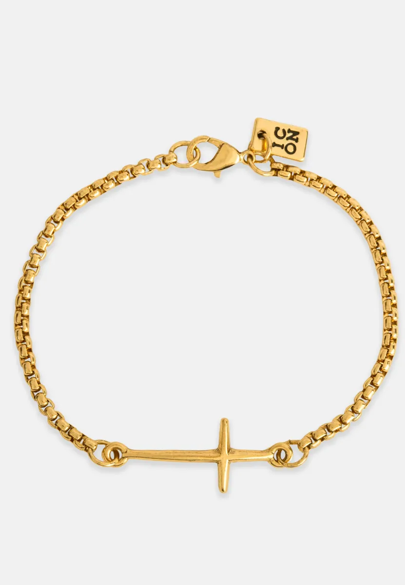 MERGER CROSS CHAIN UNISEX - Armband - gold-coloured