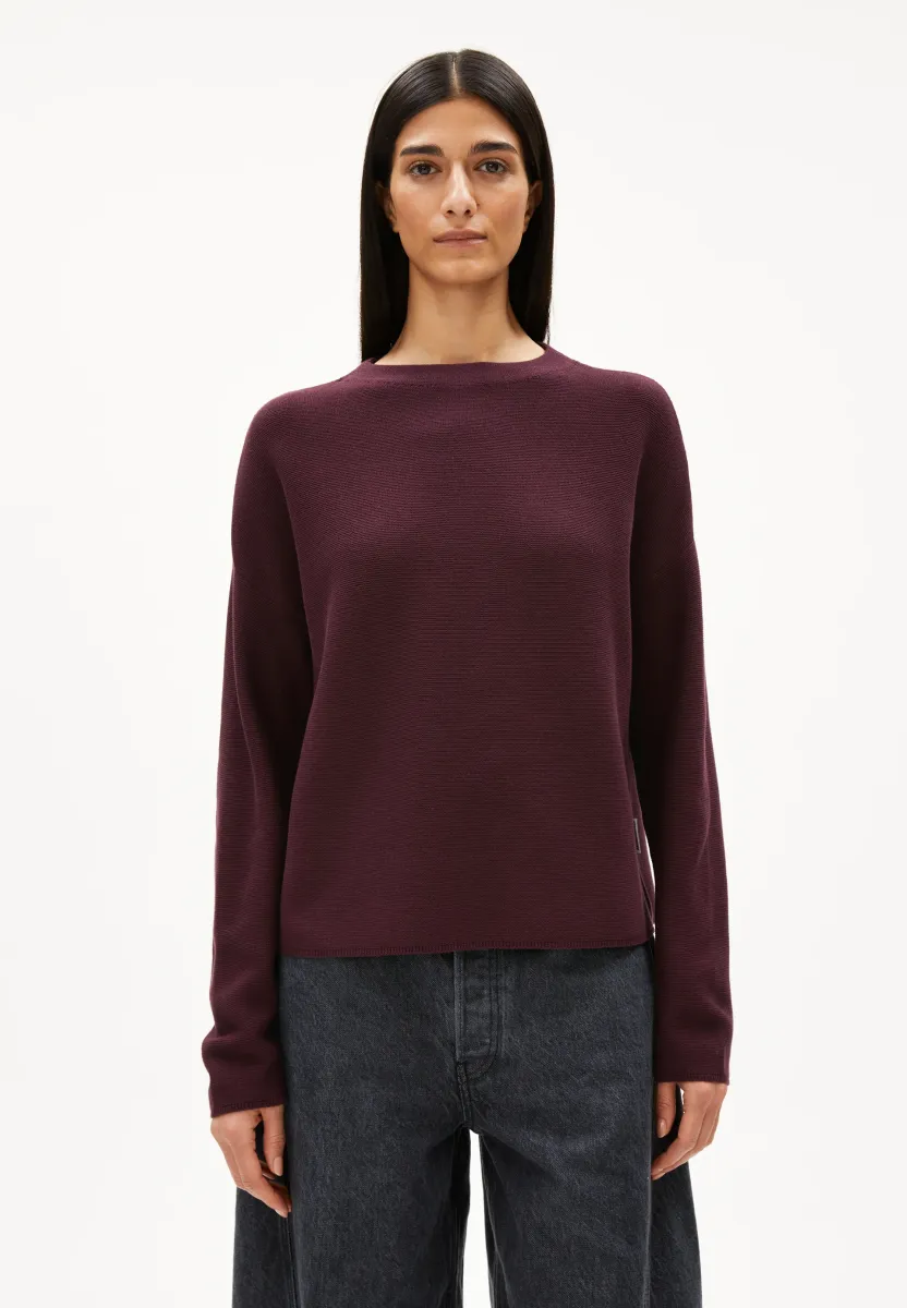 MERINAA - Strickpullover - dark cranberry