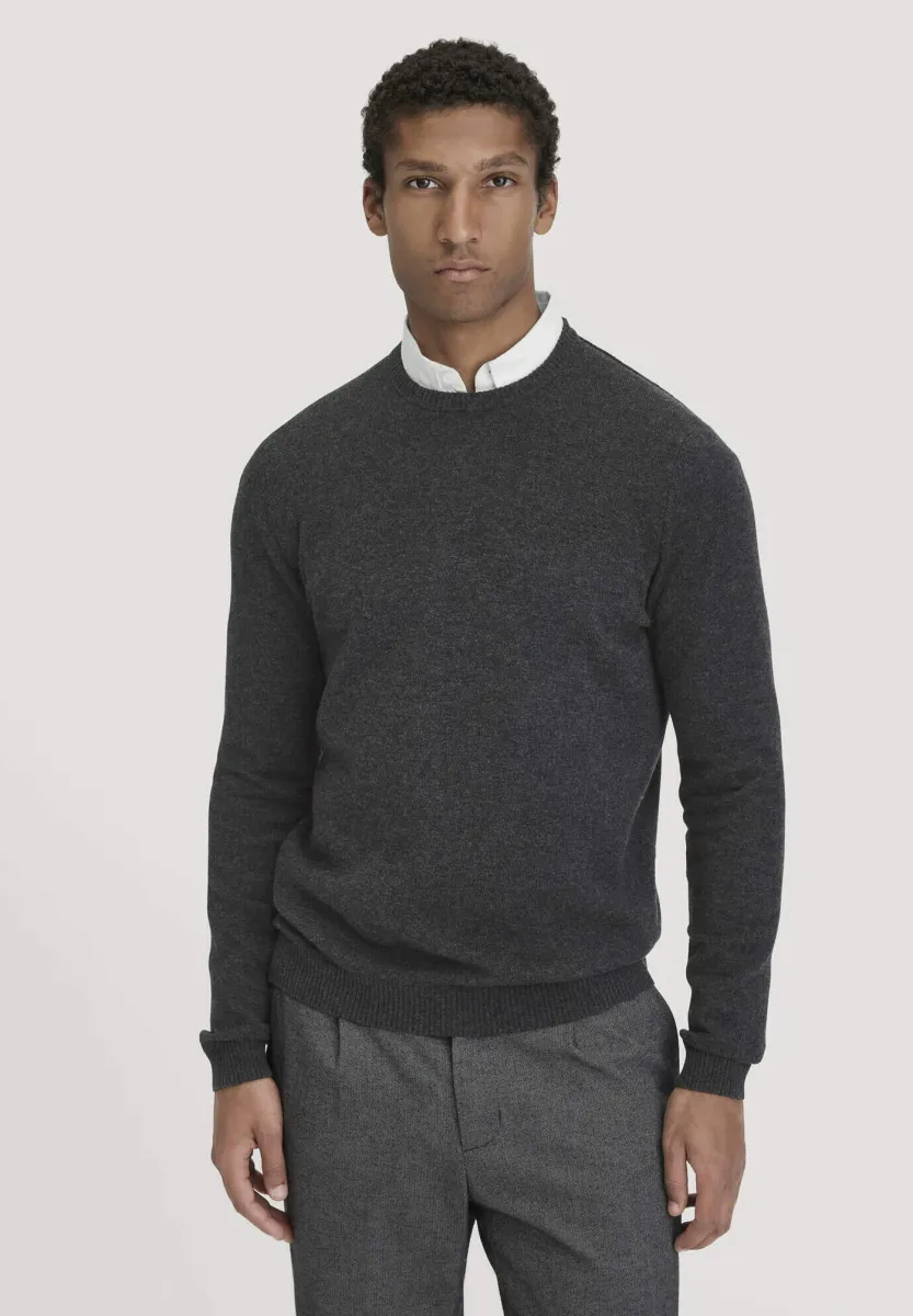 MERINO - Strickpullover - anthrazit