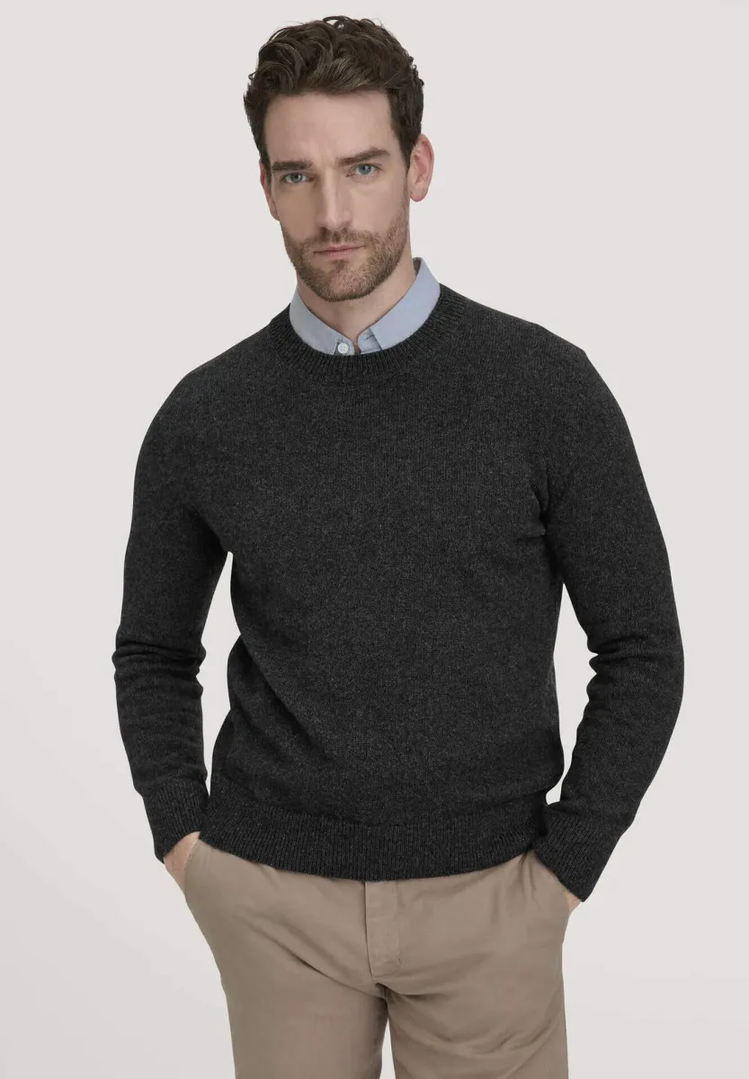 MERINO - Strickpullover - anthrazit