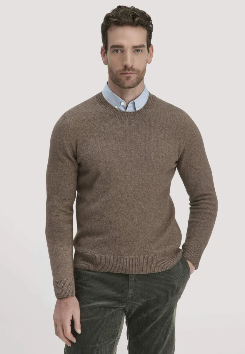 MERINO - Strickpullover - camel