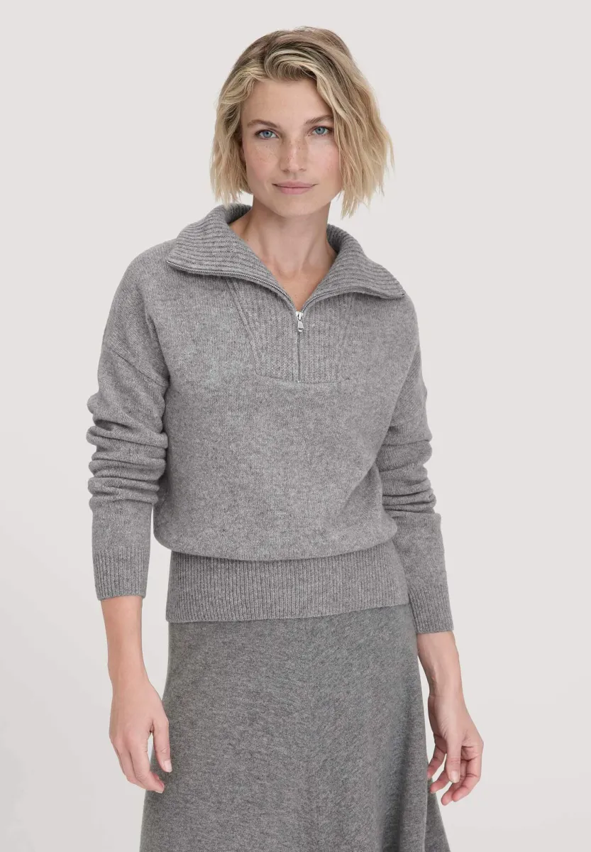 MERINO - Strickpullover - hellgrau