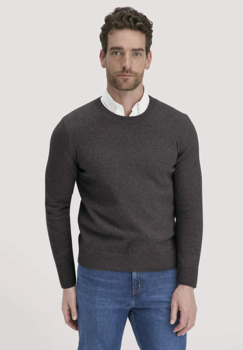 MERINO - Strickpullover - kaffeebraun