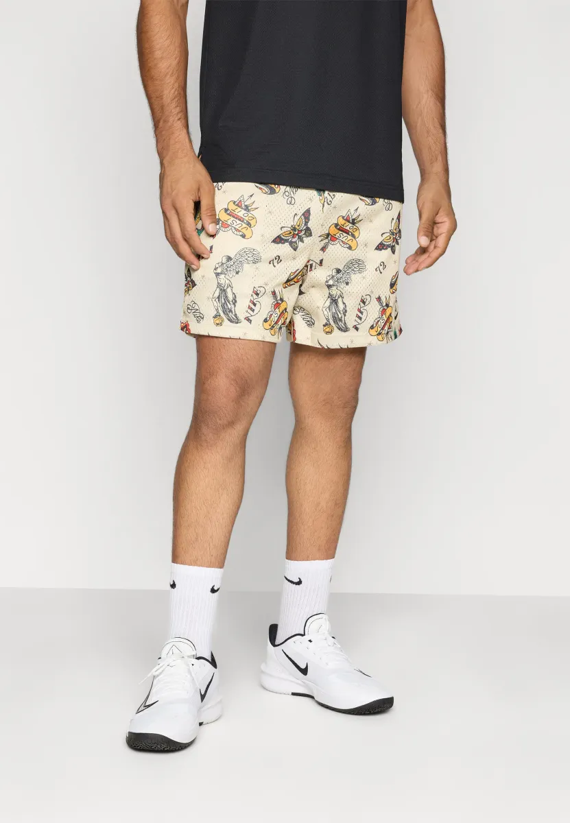 MESH 5INCH SHORT AOP - Kurze Sporthose - light khaki/black