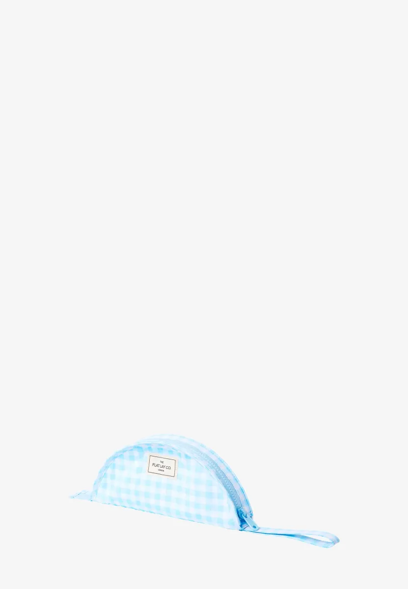 MESH LUNAR FLAT LAY MAKEUP POUCH - Make-up-Accessoires - blue gingham