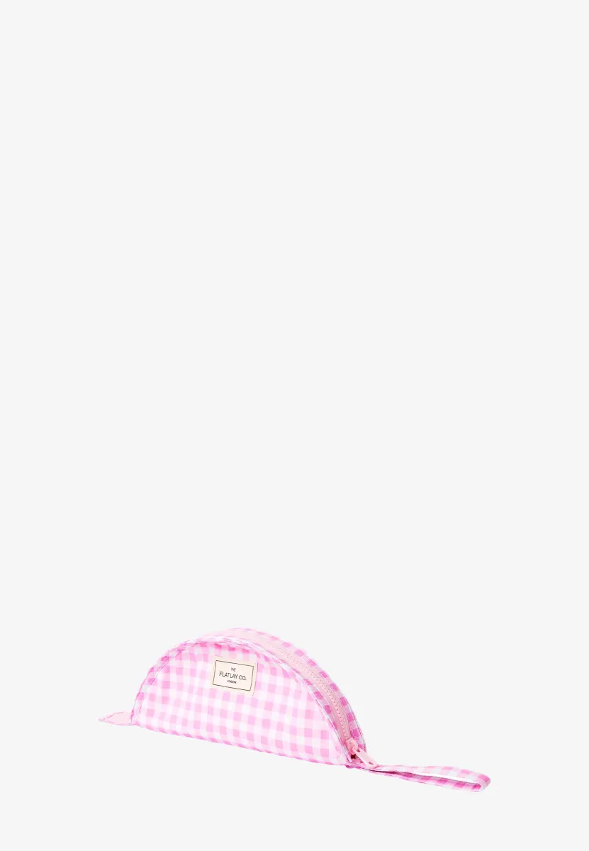 MESH LUNAR FLAT LAY MAKEUP POUCH - Make-up-Accessoires - pink gingham