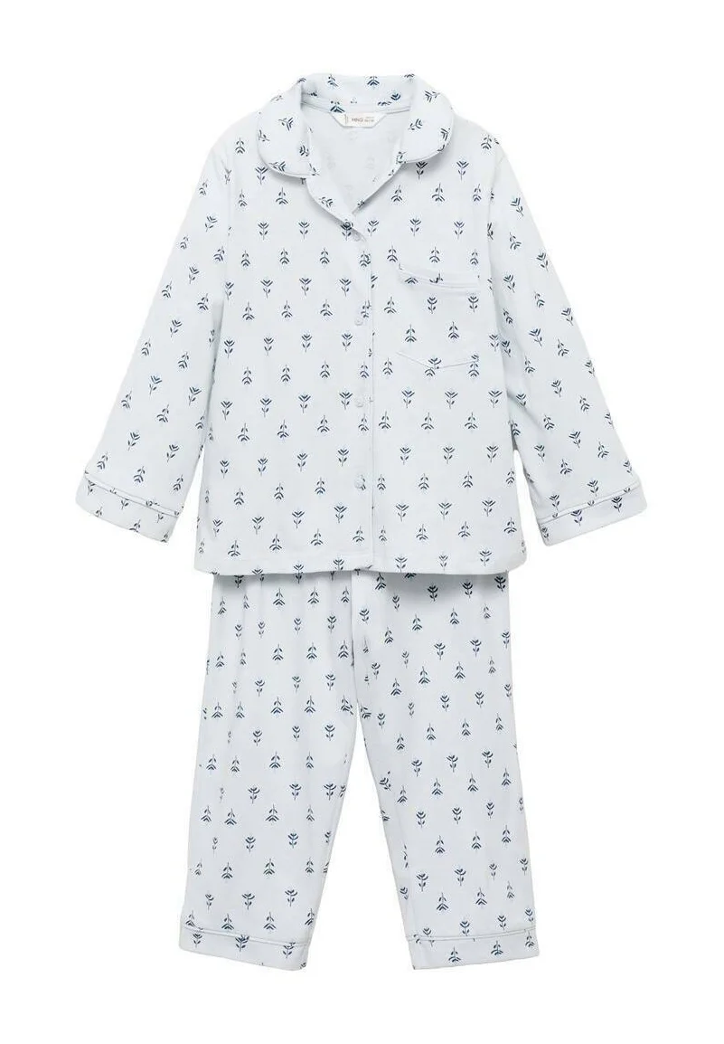 MET BLOEMETJESPRINT KIDS SET - Nachtwäsche Set - hemelsblauw