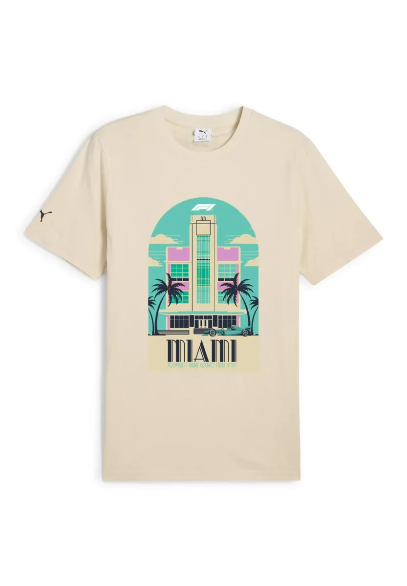 MIAMI GP FORMULA - T-Shirt print - beige