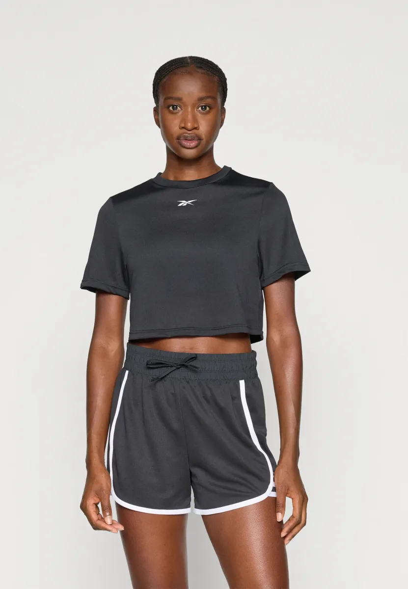 MICHAELA CORE CROP TOP - T-Shirt print - black