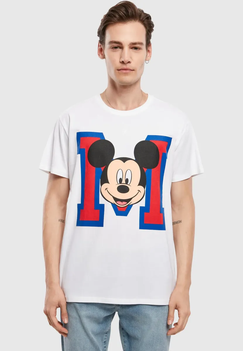 MICKEY MOUSE M FACE - T-Shirt print - white