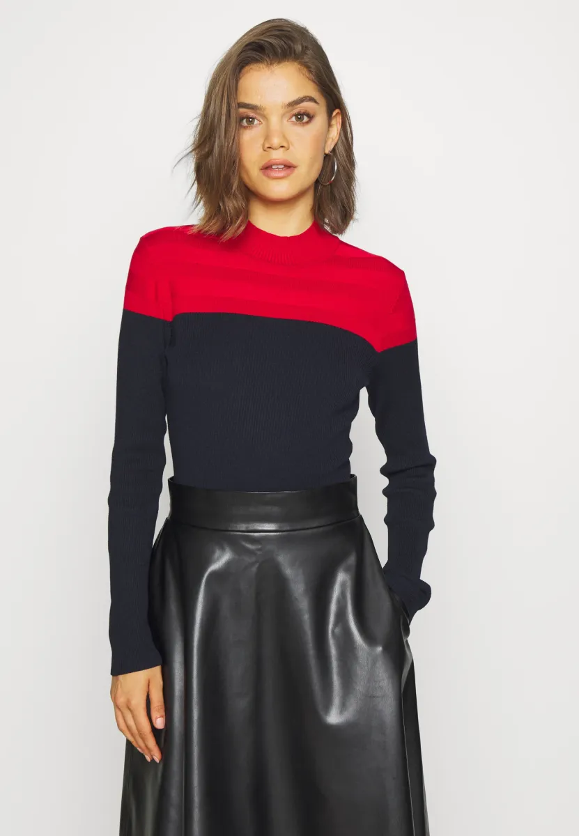 MICO - Strickpullover - red/navy