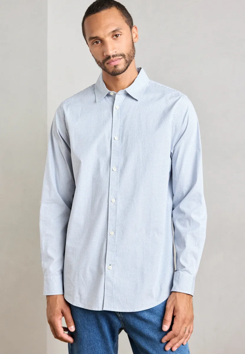 MICRO CHECK SHIRT - Hemd - faded denim