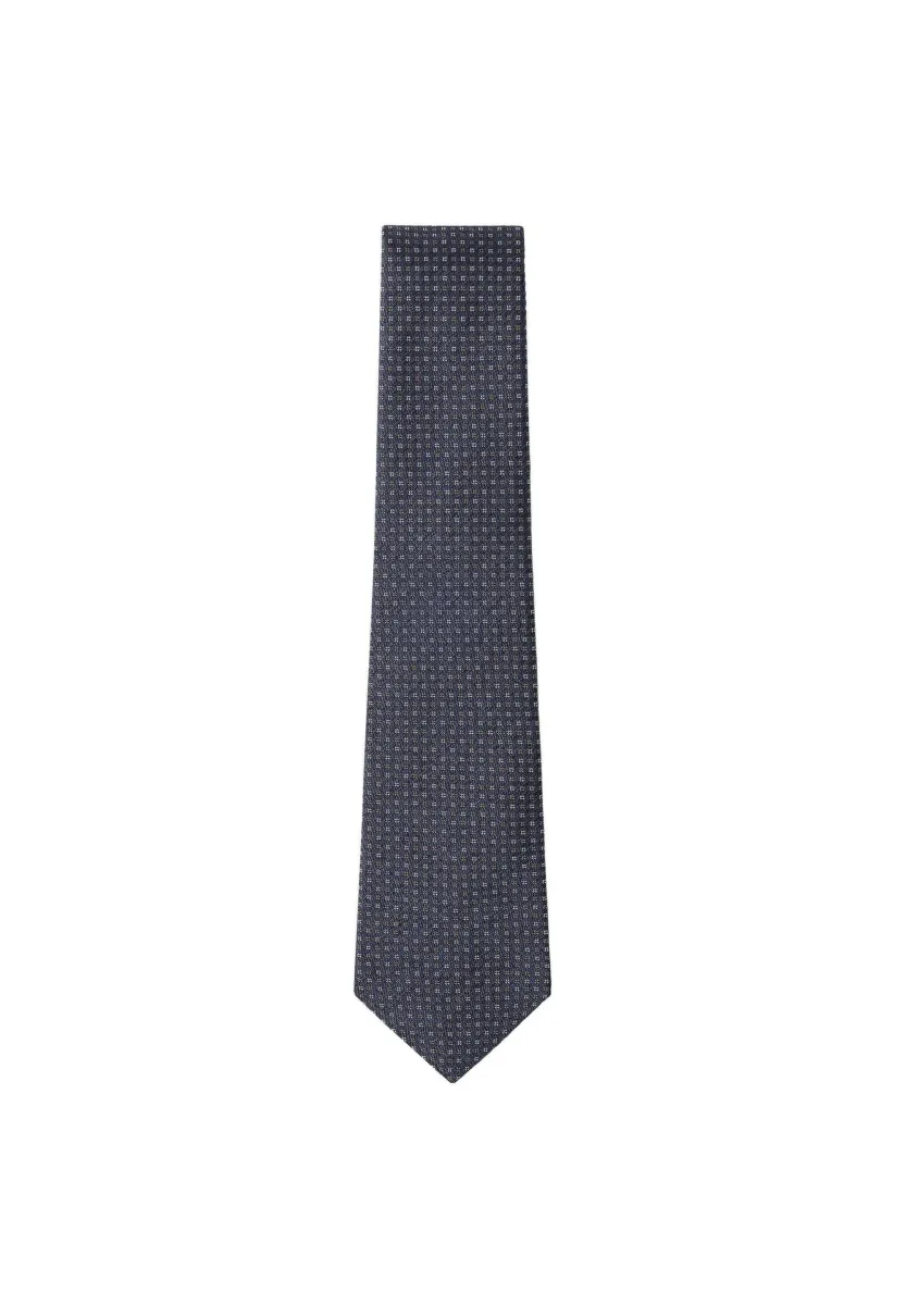 MICRO FLEUR DE LIS - Krawatte - dark denim blue