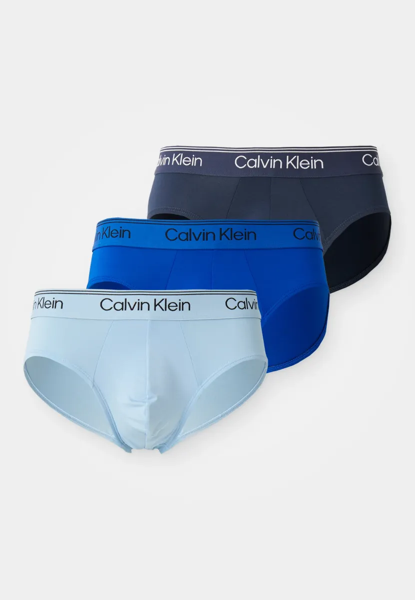 MICROFIBRE STRETCH HIP BRIEF 3 PACK - Slip - shoreline/royalty/blue bell