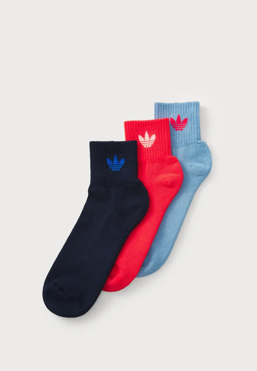 MID ANKLE UNISEX 3 PACK - Socken - ash blue/night indigo/lucid red