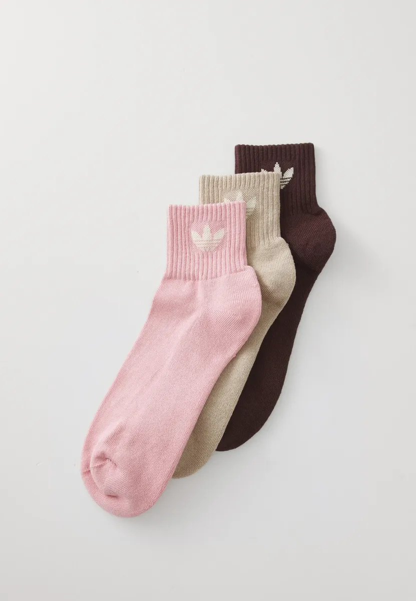 MID ANKLE UNISEX 3 PACK - Socken - mauve/trace khaki/shadow brown