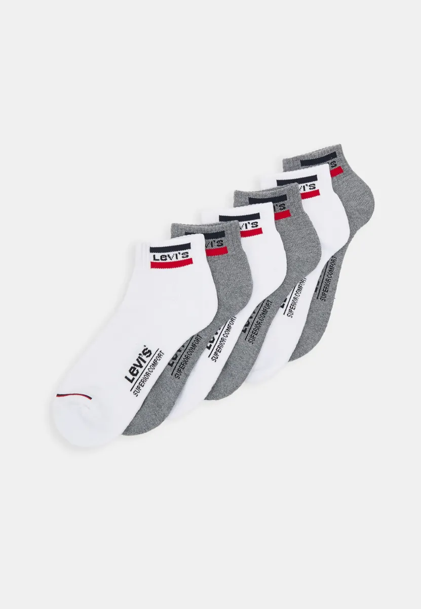 MID CUT 6 PACK - Socken - white/grey