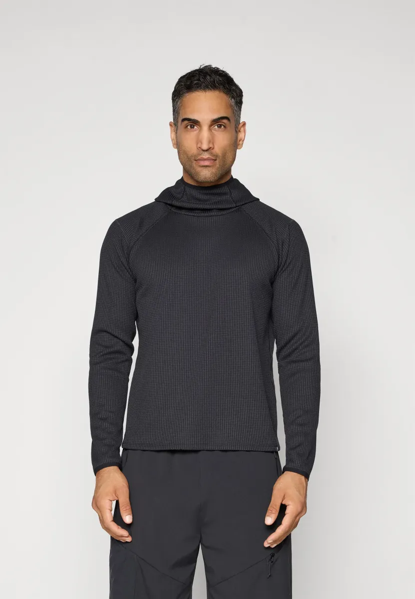 MID LAYER HOODY CUBIC - Langarmshirt - black