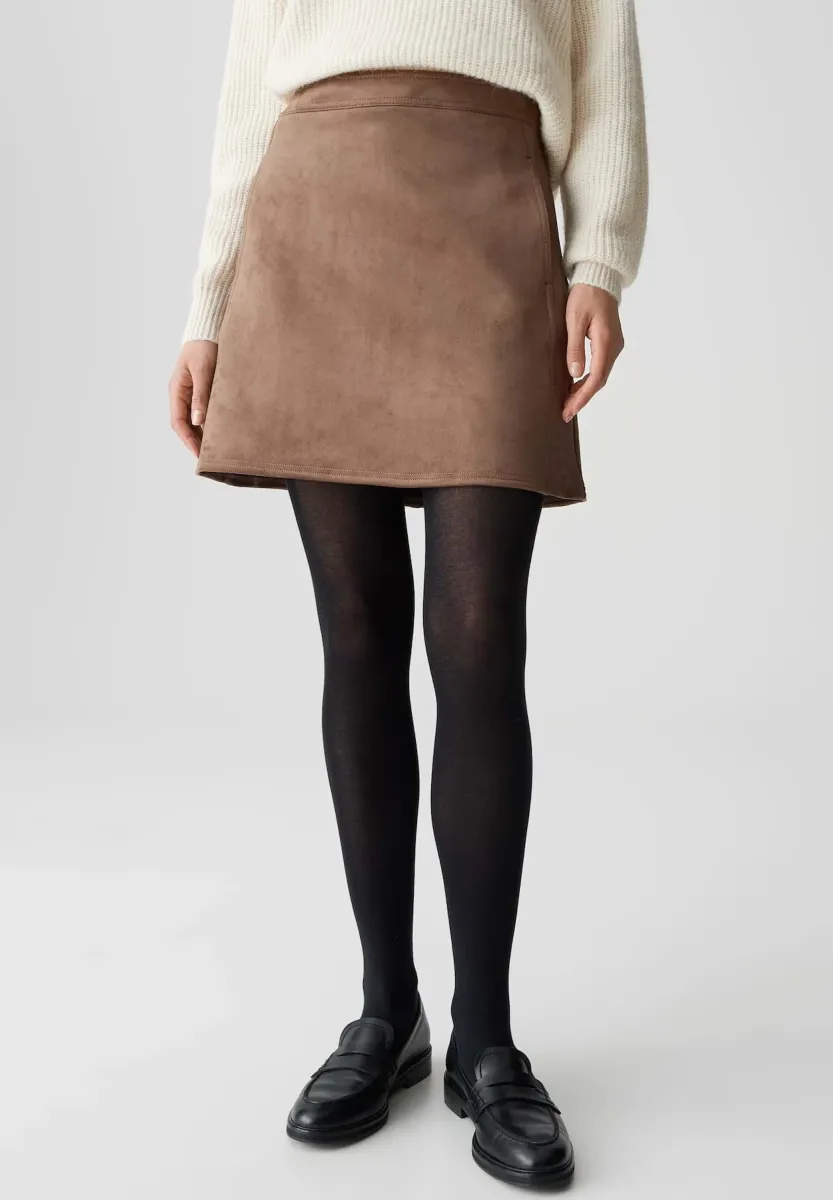 MID RISE REGULAR FIT - A-Linien-Rock - cocoa