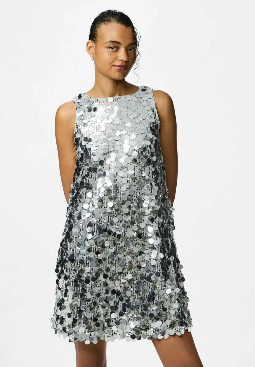 MIDI PCMALOU - Cocktailkleid/festliches Kleid - silver colour