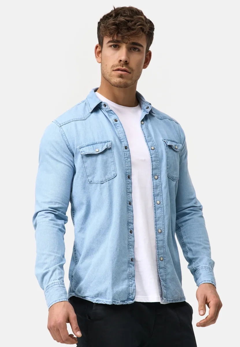 MIKE - Hemd - blue wash