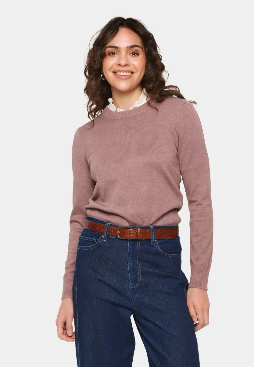 MILA PULLOVER - Strickpullover - antler melange