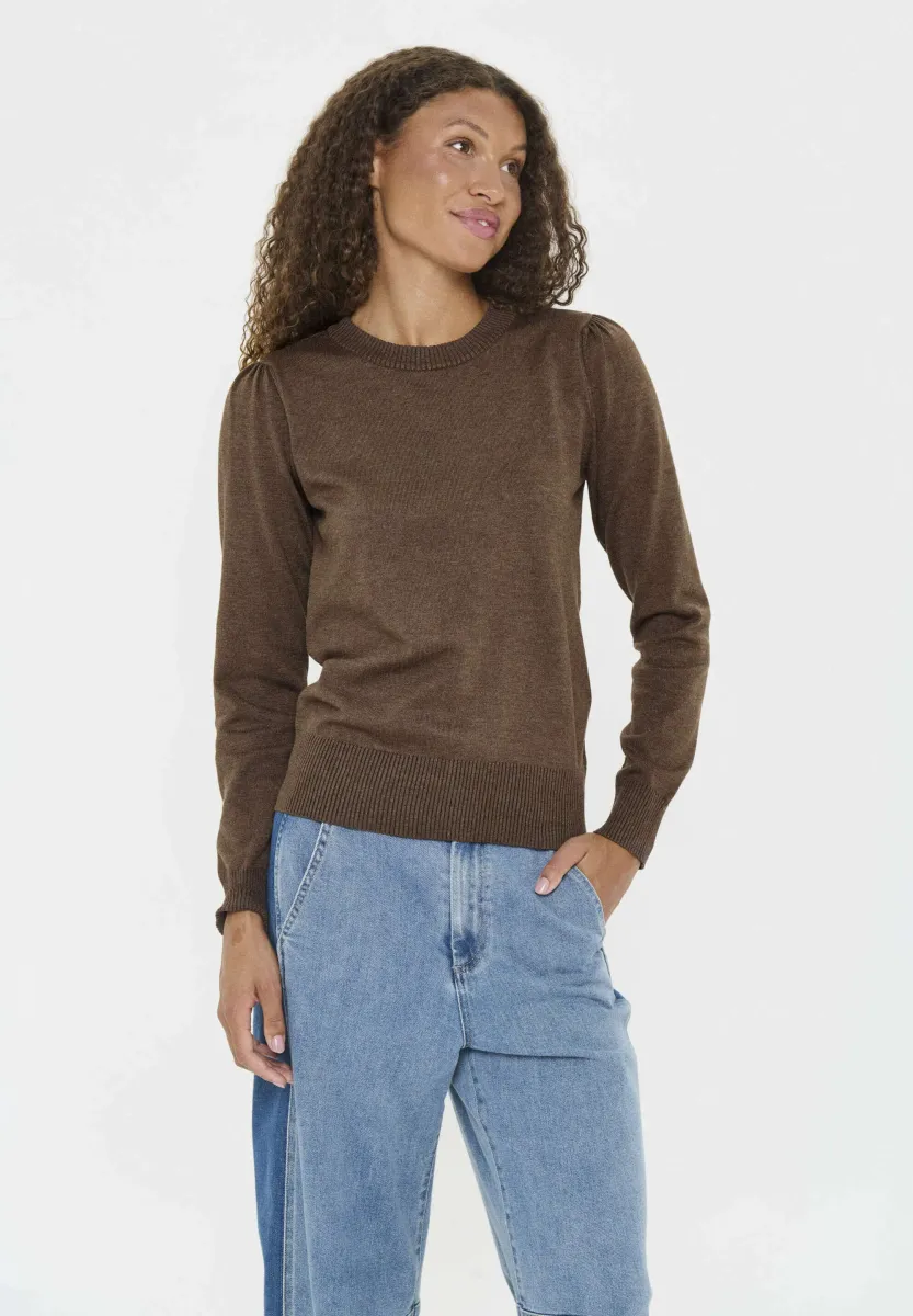 MILA PULLOVER - Strickpullover - fondue fudge melange