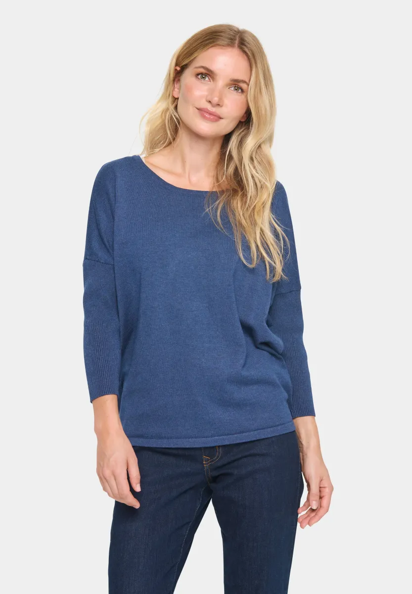 MILASZ R-NECK - Strickpullover - titan melange