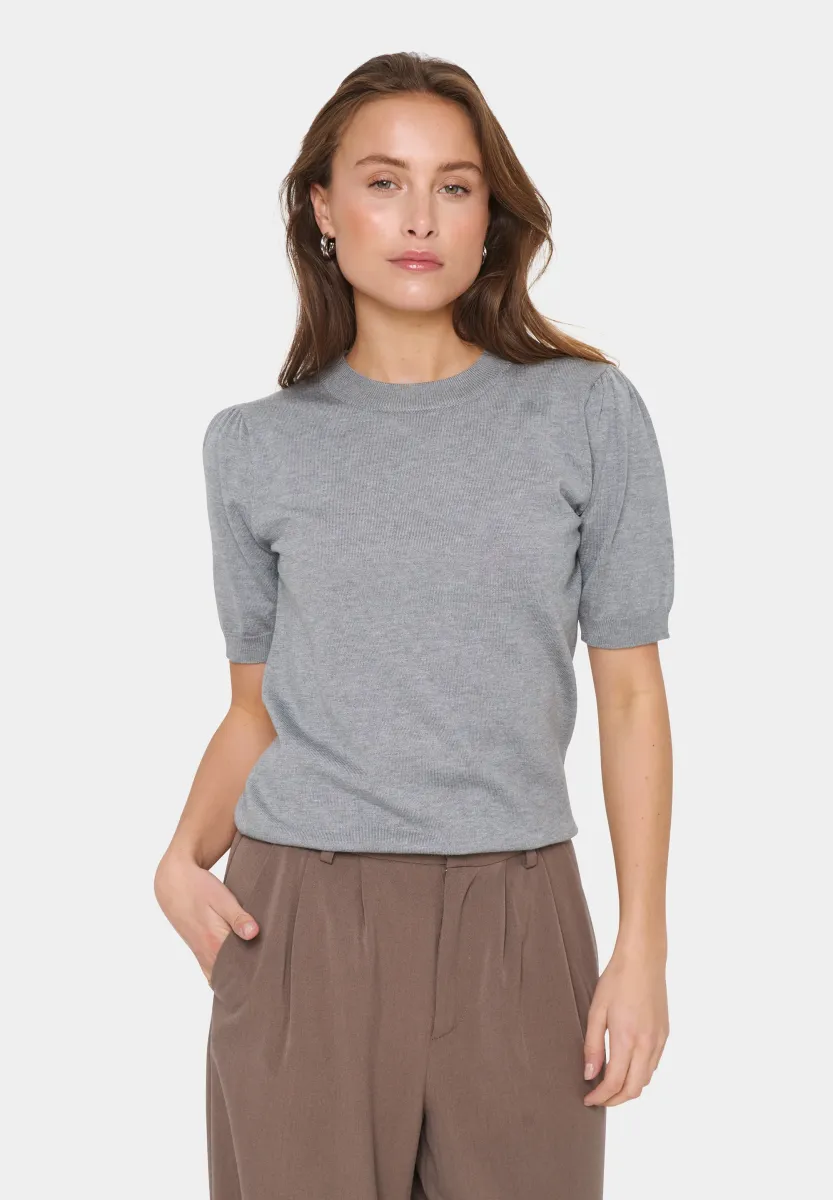 MILASZ SS - Strickpullover - mist grey melange